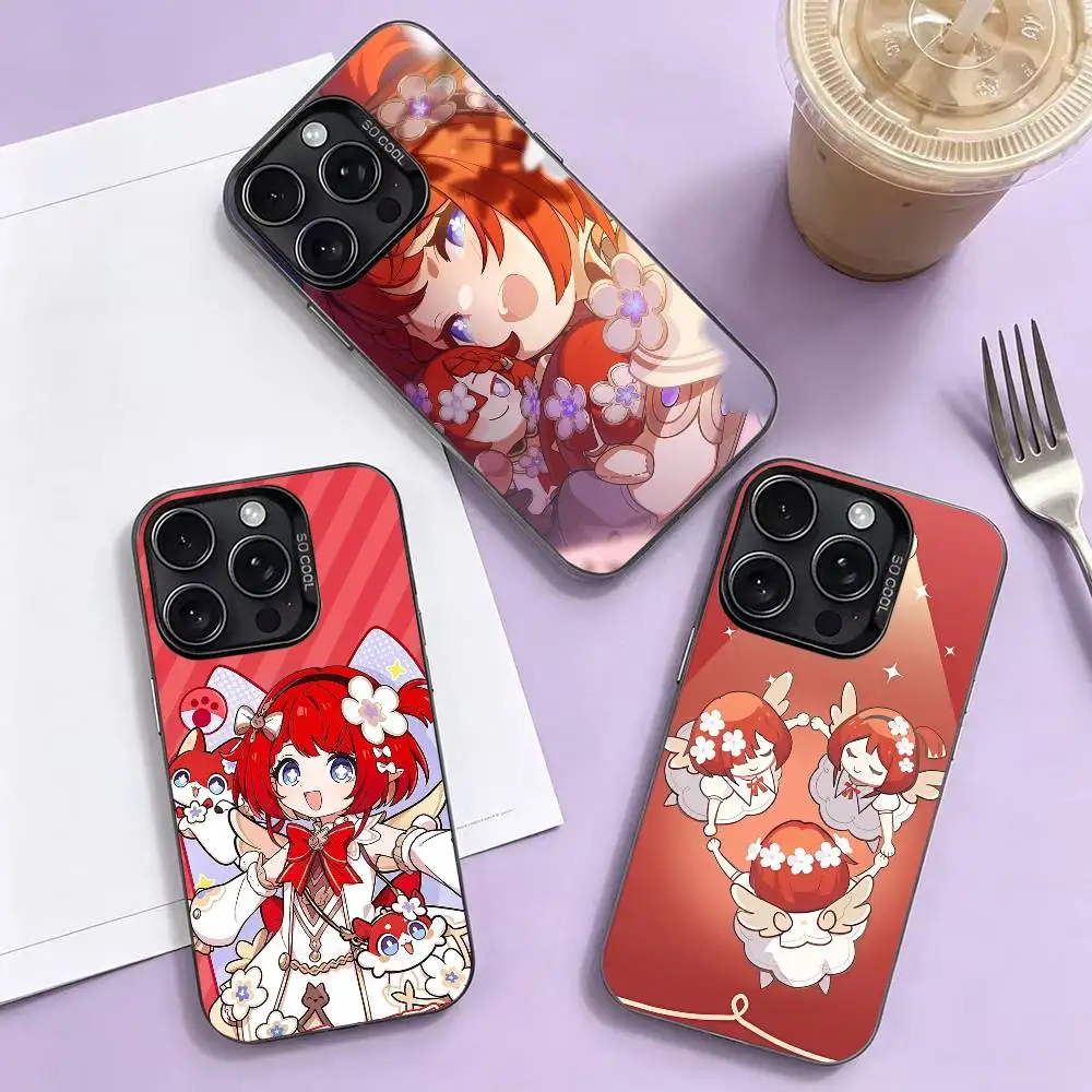 

Cute t-Tribios HSR Phone Case For iPhone 17,16,15,14,13,12,11 Plus,Pro Max,XS,Colorful Silver Black Cover