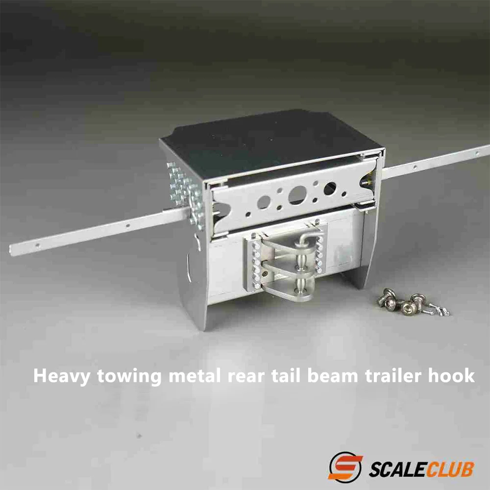 SCALECLUB Metal Tail Beam And Tail Hook ZTWL-BZ-1 Upgrade Parts For 1/14 Tamiya LESU 3363 1851 RC Heavy Duty Tractor Truck Model