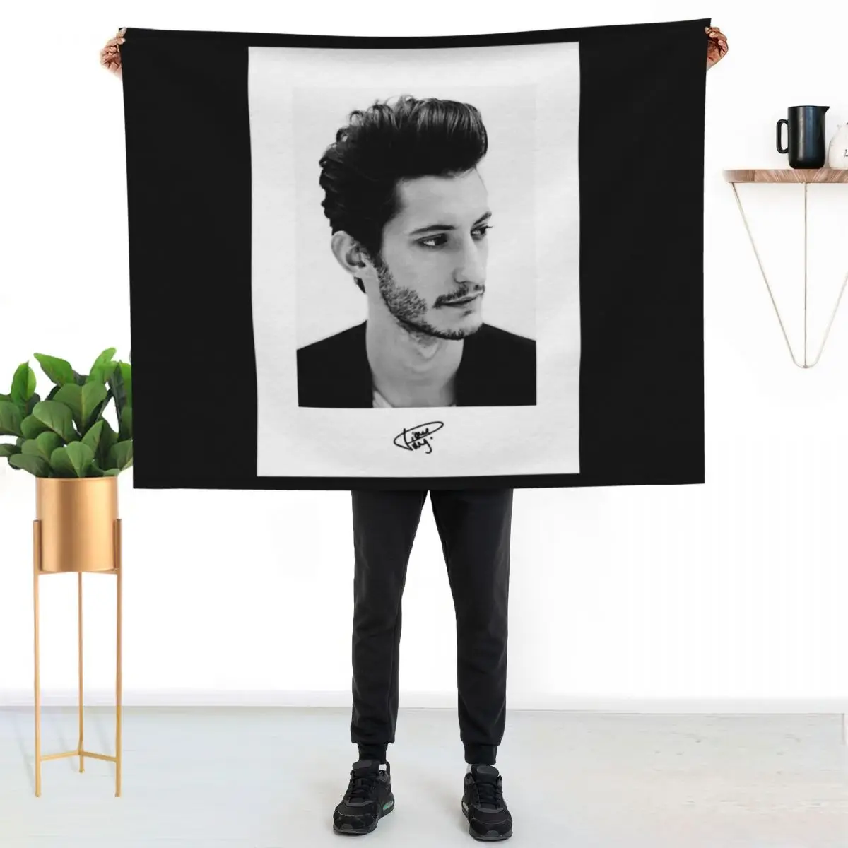 Pierre Niney French Actor Portraits Throw Blanket for sofa Travel Fashion Sofas Custom Weighted Summer Blankets