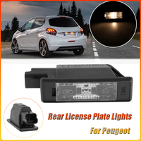 Auto Rear License Plate Lights for Peugeot 208 2008 308 3008 Mk2 508 5008 Mk2 Citroen DS3 C3 MK3 DS5 NUMBER PLATE LAMP 6340F0