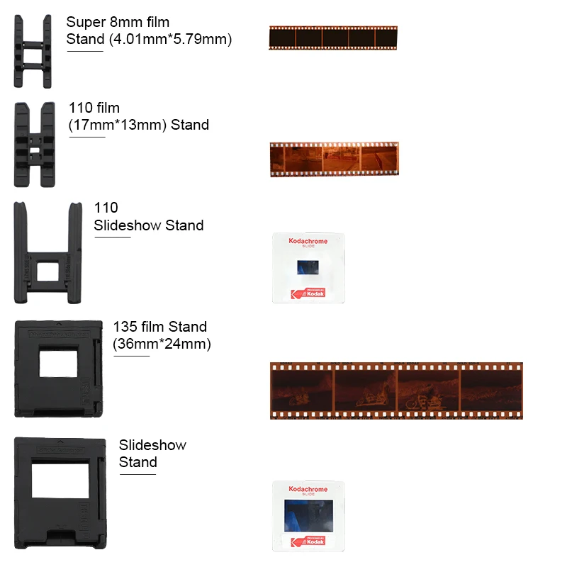 35mm FILM SCANNER with 22MP 14MP Converts EC018 135/110/Super 8 Negative Films Sliders Photo Adapter