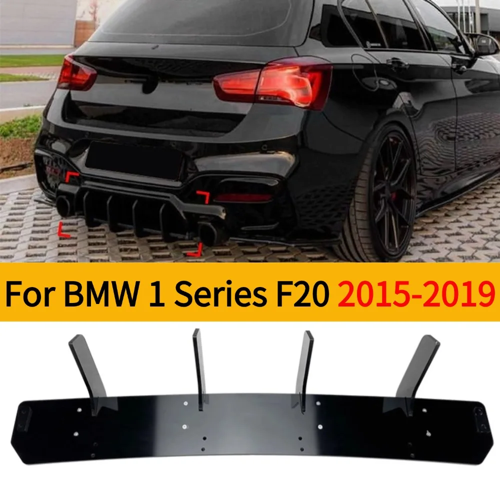For BMW 1 Series F20 LCI M140I 2015-2019 Gloss Black Rear Lip Spoiler  Rear Blade Wind Blade Modification Accessory