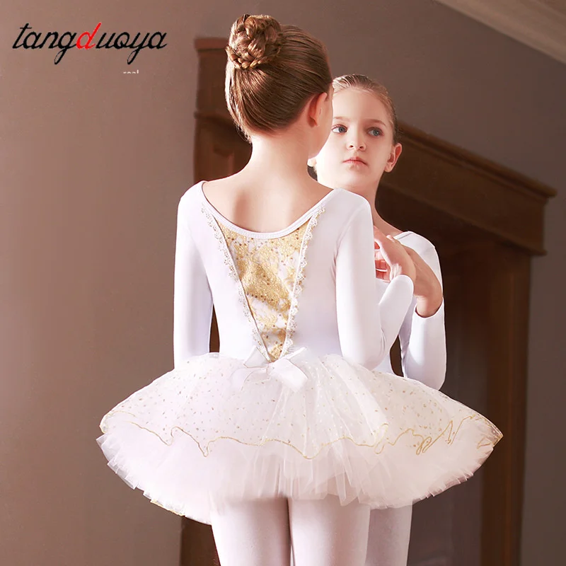 

Платье для балета и танцев для девочек, детское платье с длинными рукавами и бантом, скейт-гимнастика, танцевальная одежда на Рождество, день рождения, танцевальное платье, тренировочный костюм, сценический костюм