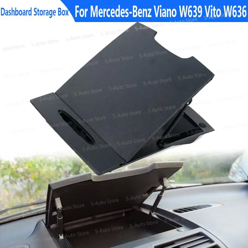 For Mercedes-Benz Viano W639 Vito W636 2006-2015 Car Dashboard Storage Box Center Console Glove Box Top Storage Sundries Box