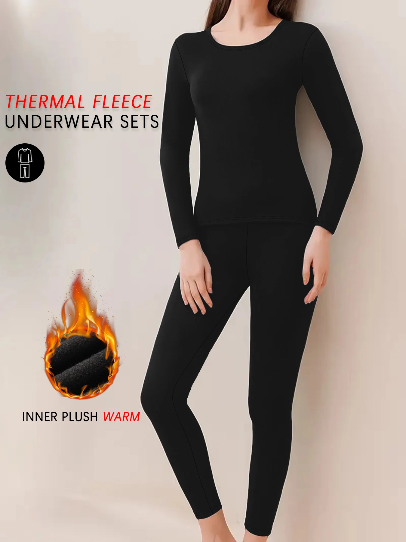 

Женское супермягкое термобелье. Зимняя теплая домашняя одежда и пижамные комплекты для комфорта в холодную погоду