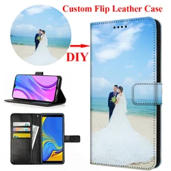 Customize Case For Galaxy S25 Ultra S24 FE S8 S9 S10 Plus S20FE S21 S22 Ultra Note20 PU A55 A56 Leather Flip Wallet Cover
