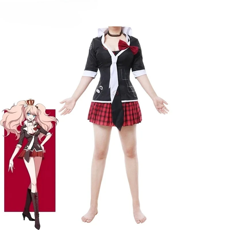 

Costume de Cosplay Danganronpa, Costume d'halloween, ensemble d'uniforme Anime, cravate, mignon, uniforme scolaire