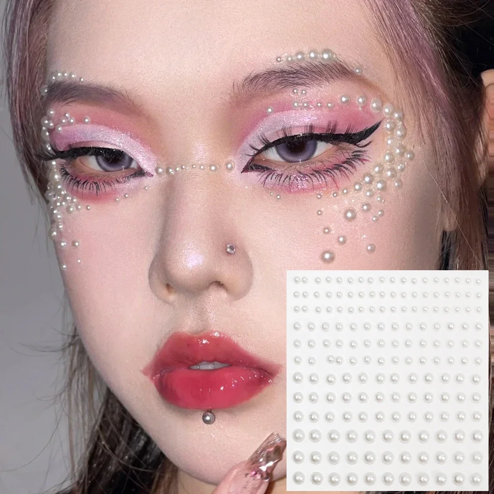 3d Gesicht Augen Party Make-up Tattoo Aufkleber Acryl Diamant Strass Aufkleber selbst klebende gemischte Kristall Gesicht Dekoration Aufkleber