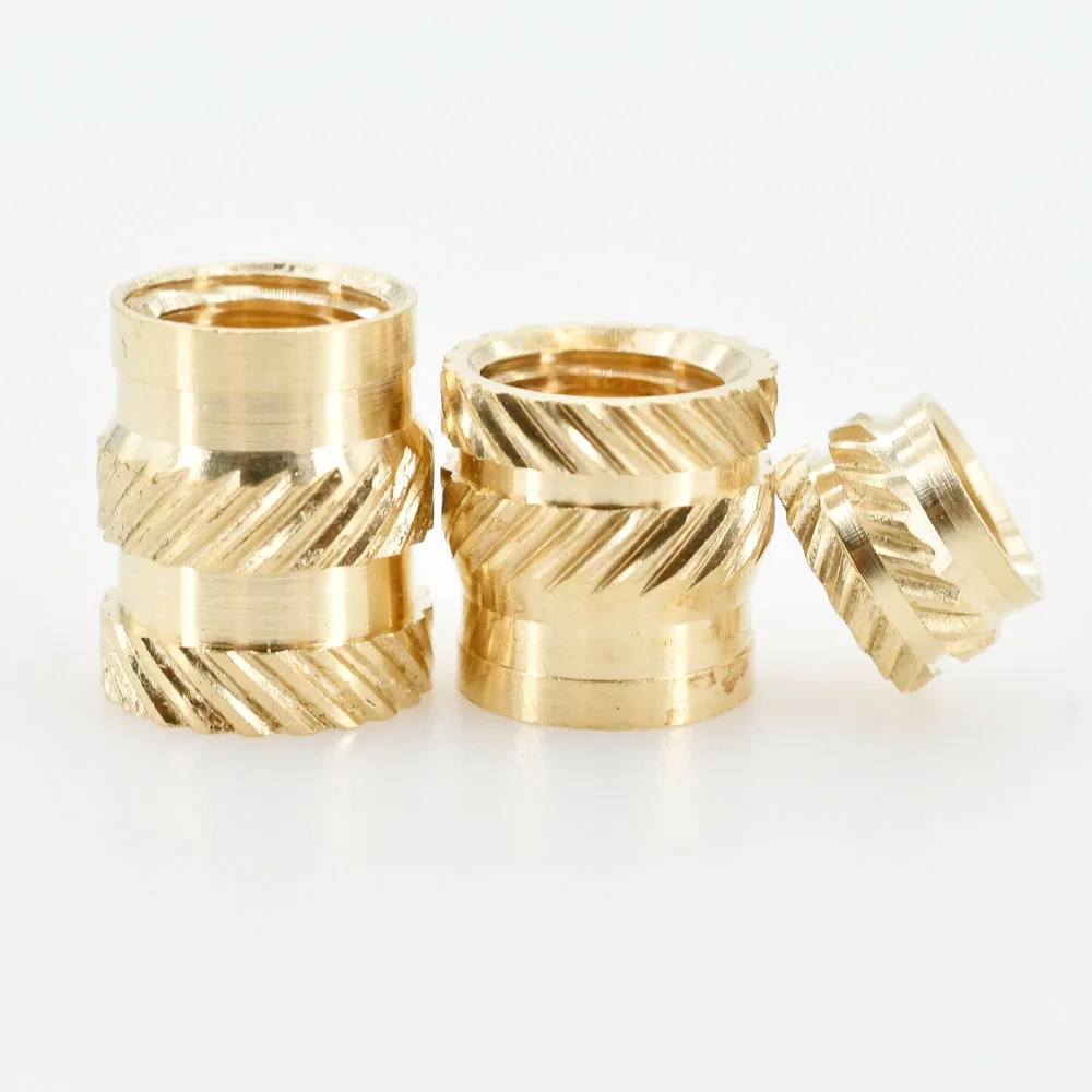 3D Printing Part Insert Heat Threaded Brass Nut Knurled Hot Melt Molding Injection Embed Insert Nut1/4 2-56 4-40 6-32 8-32 10-32