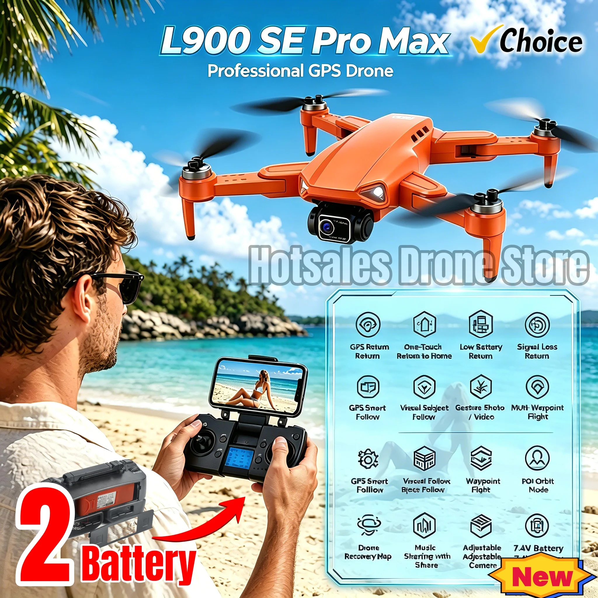 Drone Camera Mount - LYZRC L900 ProSE GPS Drone 2