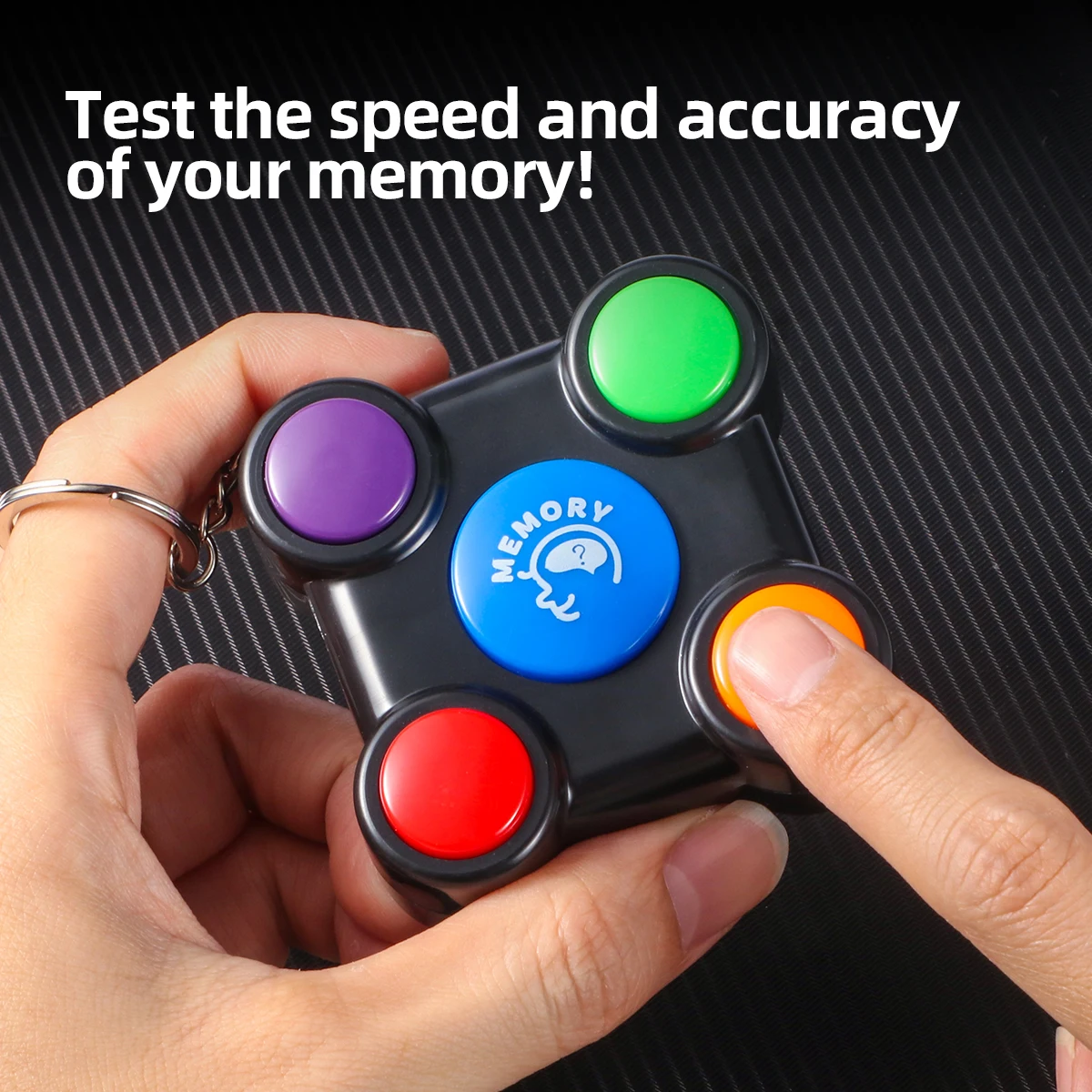 Brain-Boosting Memory Trainer Cube - Enhances Focus & Logic Skills, Novelty Puzzle Game for Youngsters, Random Color Buttons,