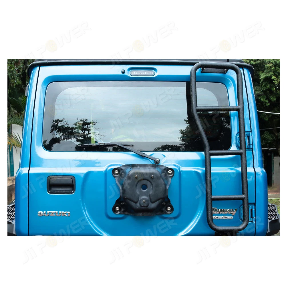 

JP16 ODM Jimny Round Tube Tail Ladder Accessories Aluminum Car Rear Ladder for Suzuki Jimny