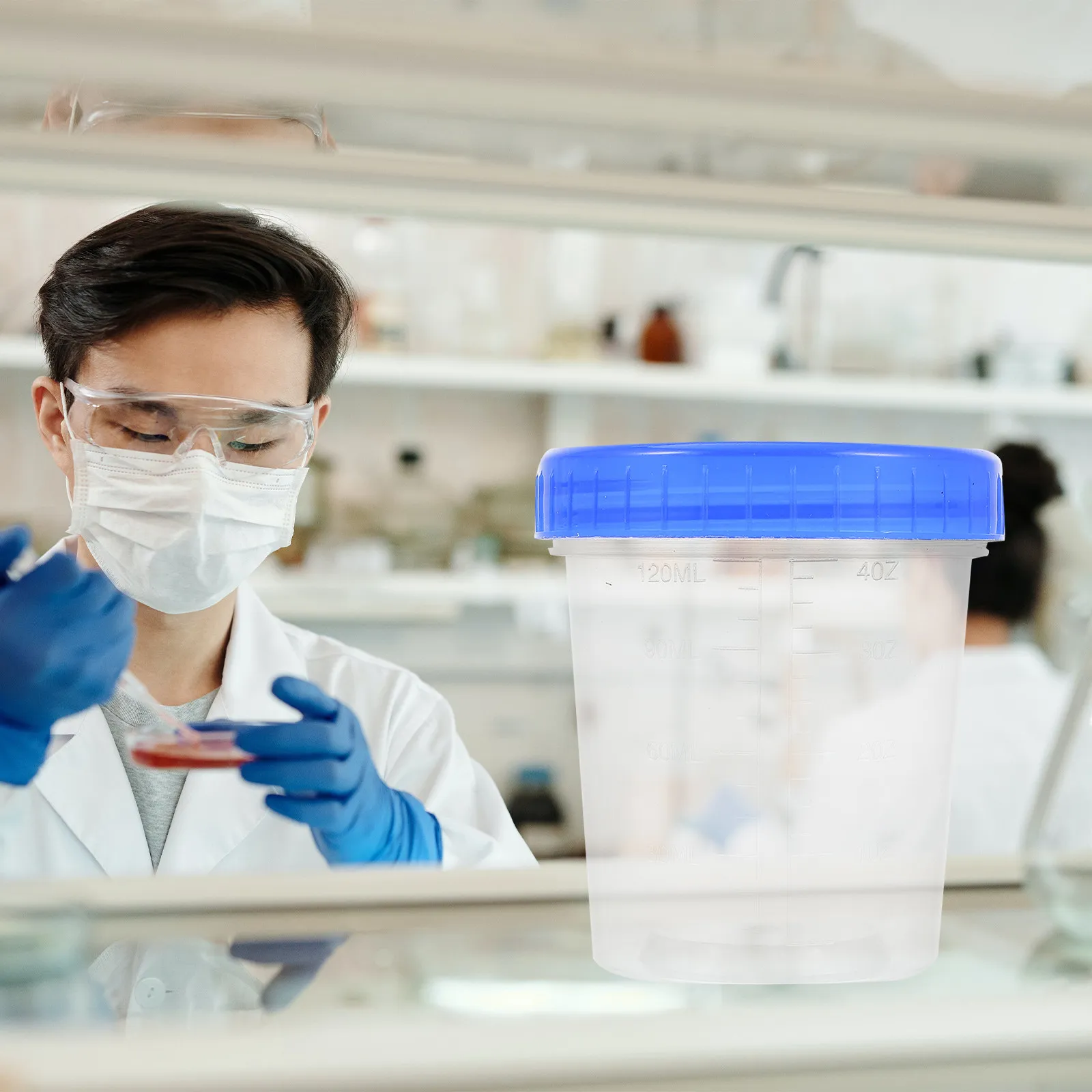 

15 шт. мерных стаканов объемом 120 мл, контейнеры для образцов, для лабораторного сбора мочи, сбора жидких образцов, тестовые стаканы