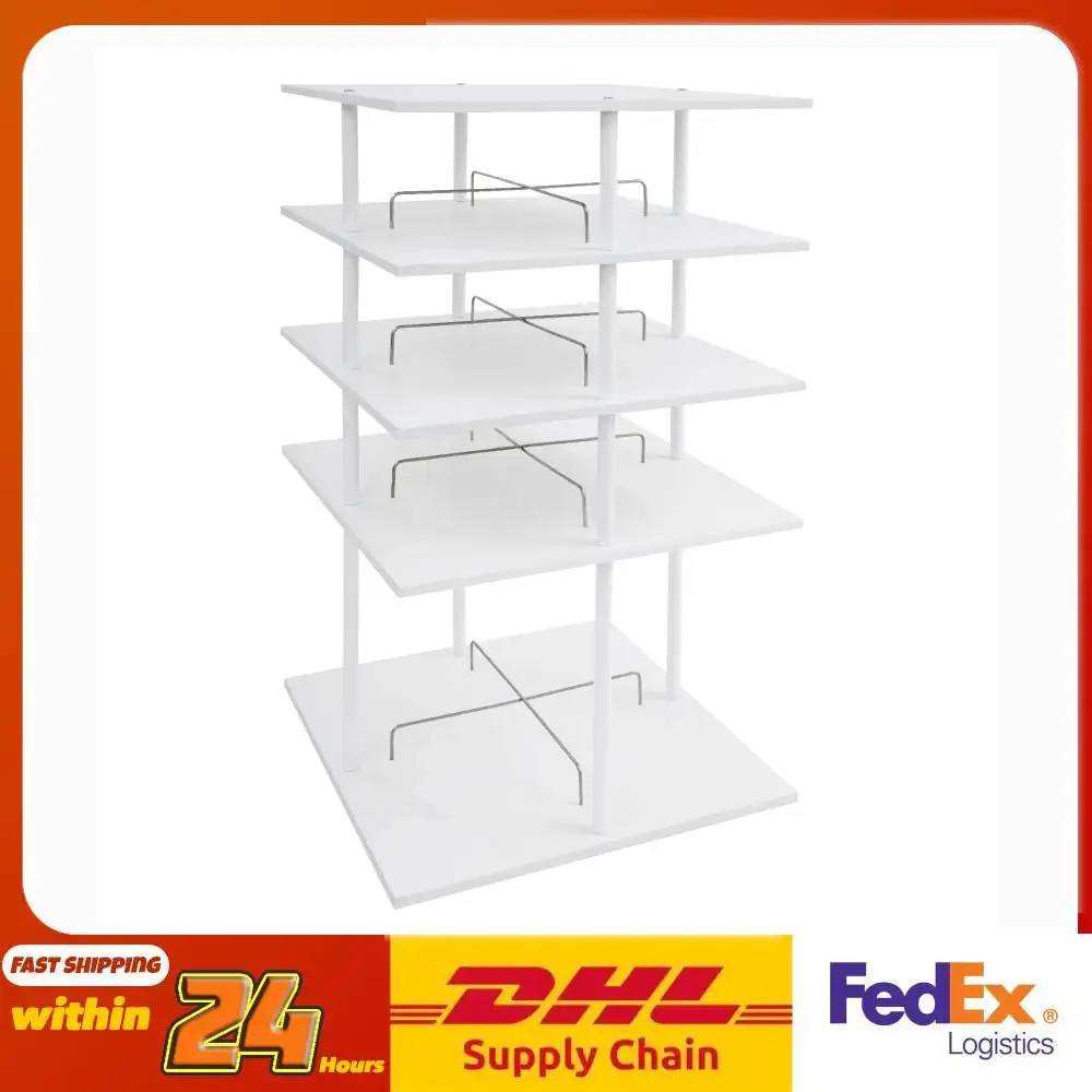 

4 Tier Shoe Storage Rack 38.58lbs Load Shoe Organizer 360° Rotating Base Shoe Storage Stand for Homes Stores Stable Space Saving