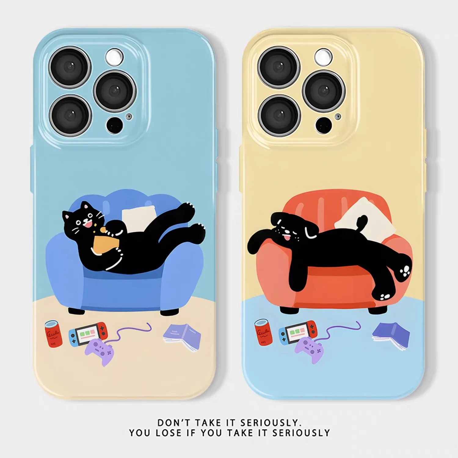 

Ins Holiday Relax Cat Phone Case for IPHONE 17 Air 16E 15 PROMAX 14 Plus 13 12 MINI 11 PRO 16Plus XR XS MAX Acrylic Phone Cover