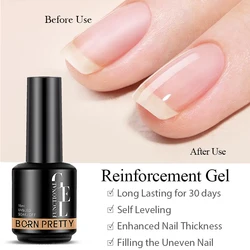 BORN PRETTY PRO-Gel de refuerzo Gel LED UV, esmalte de uñas, Gel de función, 15ml