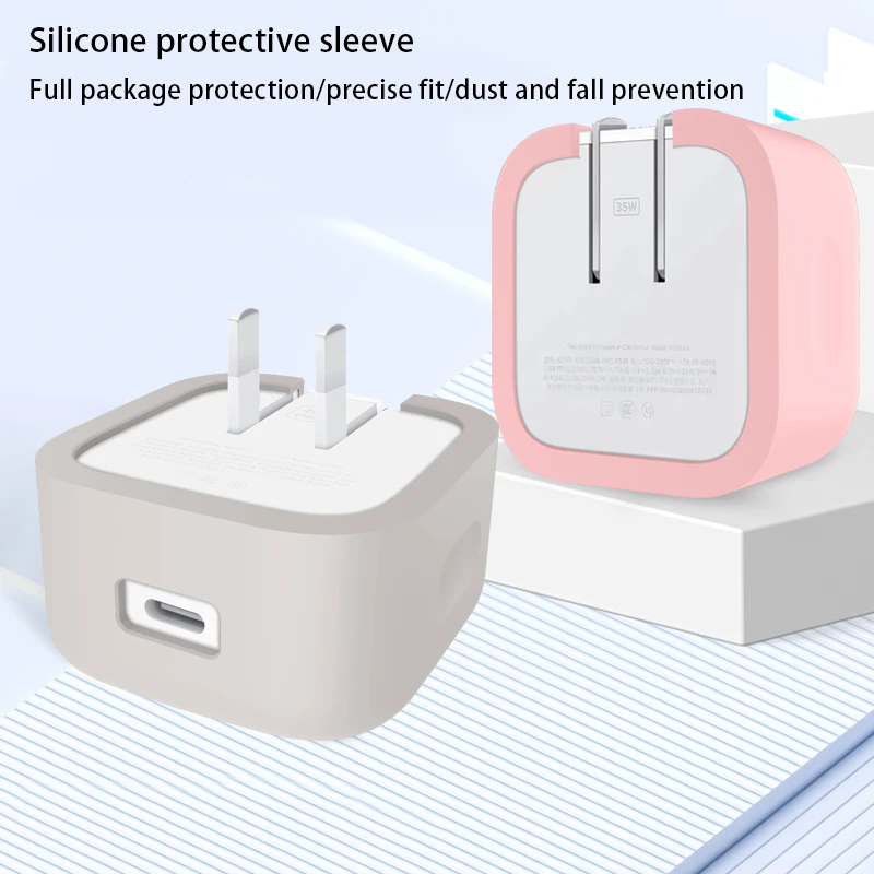 غطاء حماية من السيليكون لهاتف Apple 40W USB-C محول الطاقة مقاوم للصدمات والغبار