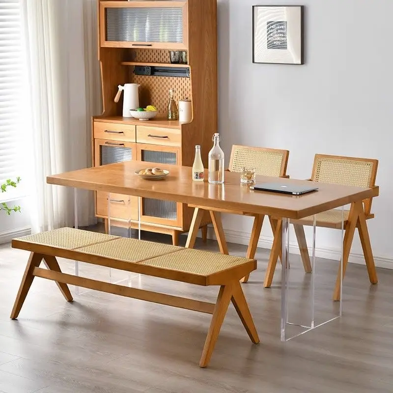 

Nordic acrylic floating dining table small apartment household rectangle