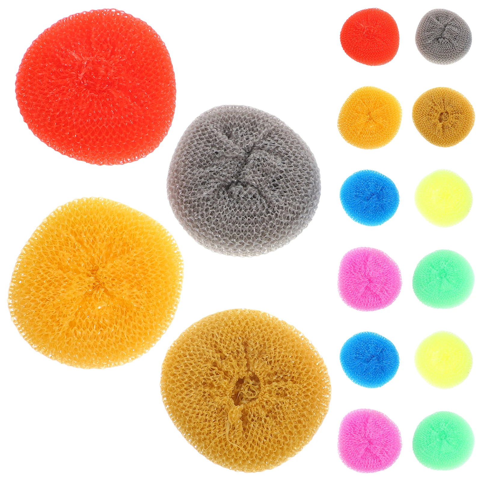 

30pcs Kitchen Dish Scrubbers Colored Pot Scrubbers Reusable Cleaning Scrub Pads Mixed Color Long Lasting Non Scratch Dishwasher