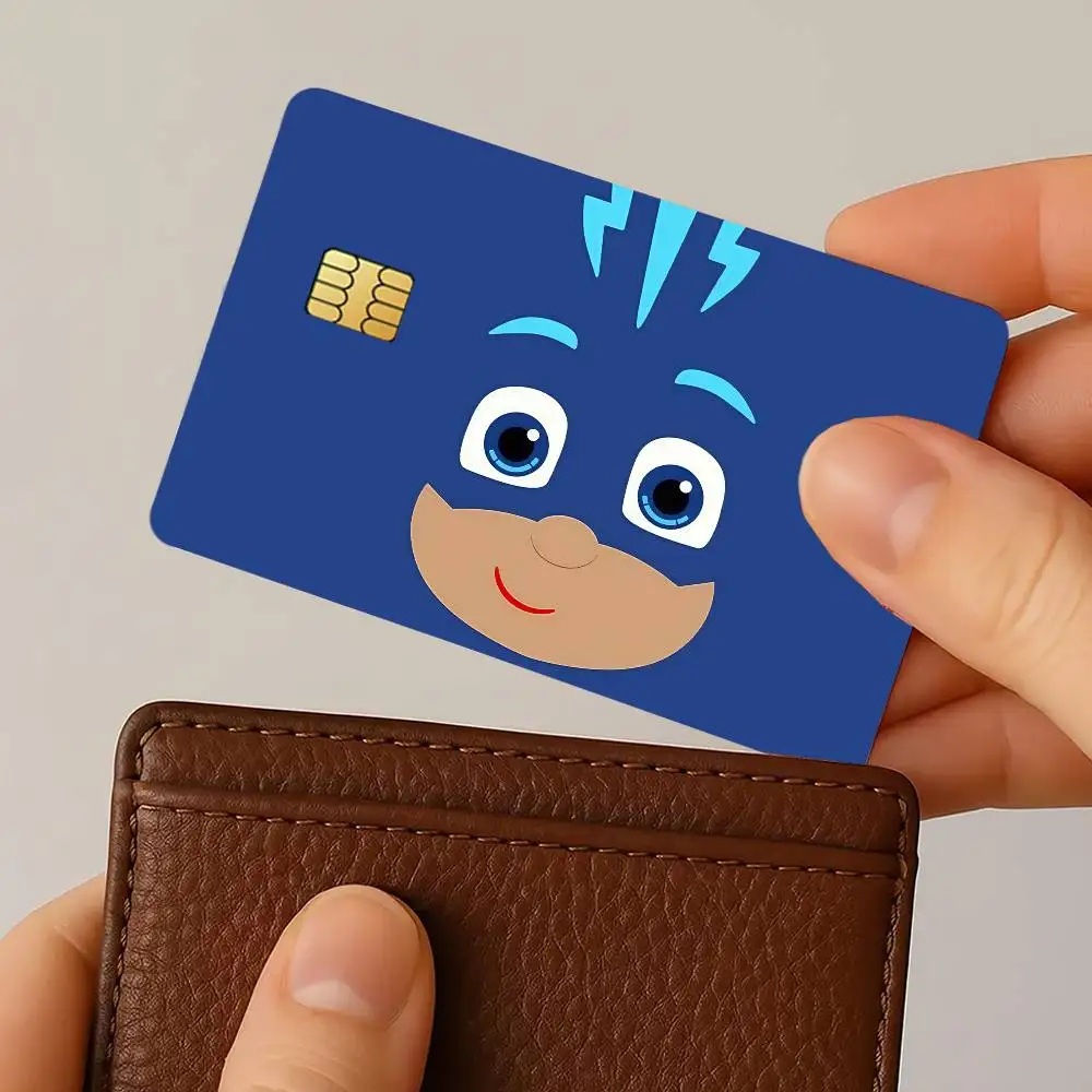 Cartoon cute P-PJ Credit Card Decorative Card Stickers Suitable For Bank Cards Metro Transit Anti-scratch Gift 4PCS M-Masks