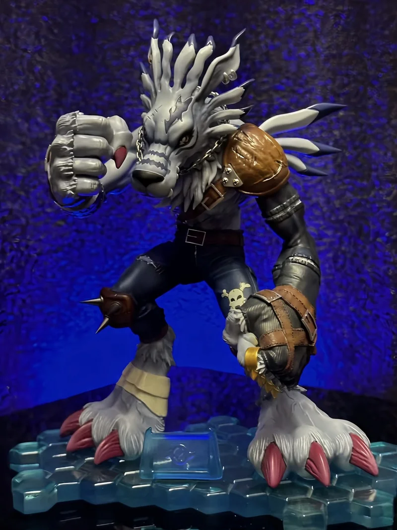 

22cm New Digital Adventure Anime Figures Gk Were Garurumon Final Evolutionary Desktop Model Decoration Doll Collectible Kids Toy