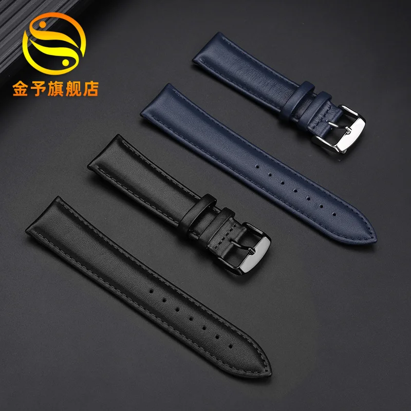 For Blancpain 50 Fathoms 5000 5015 5050 5200 series High Quality genuine leather watch strap 23mm for men butterfly buckle