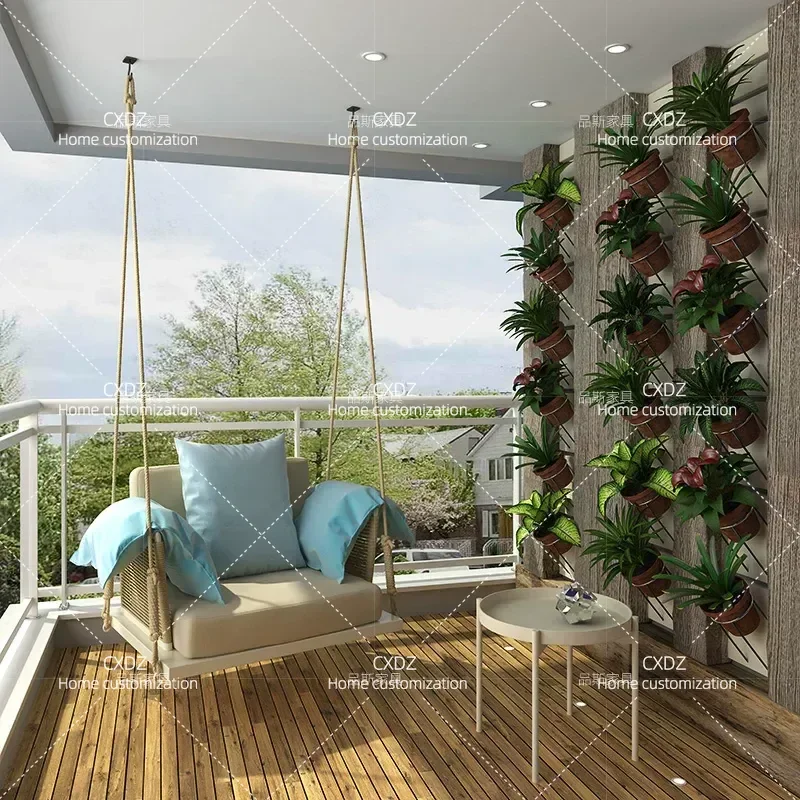 Hanging Chair Swing Indoor Home Balcony Cradle Basket Outdoor Garden Single Double Seat Aluminum Alloy Frame