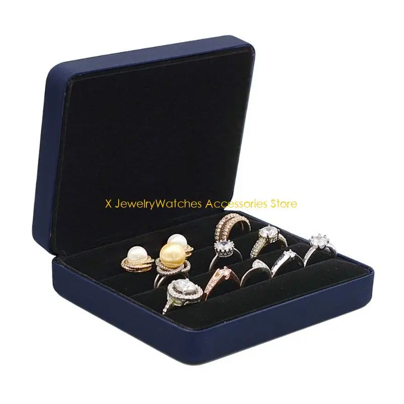 

31KD Small Storage Display-Case Fashion Ring Tray Holder Showcase for Travel or Home