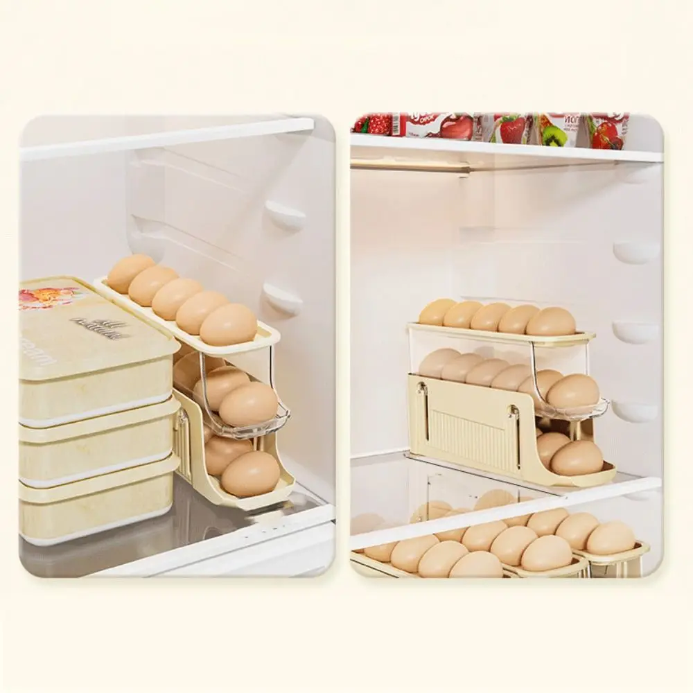 

Экономия места, съемный автоматический поднос для яиц, вмещает 17-е штабелирование яиц, лоток для хранения яиц, слайд-держатель для яиц, холодильник