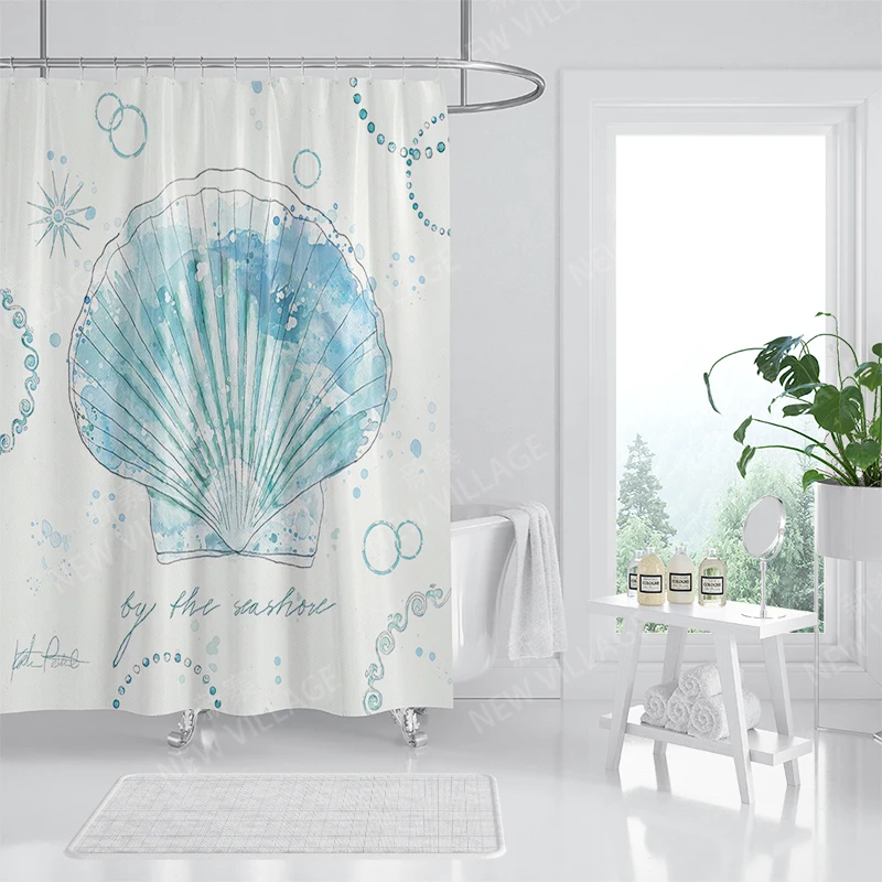 Home waterproof fabric bathroom curtain accessories 90x200 shower shower curtain 240 * 200 Atlantis style shower curtain