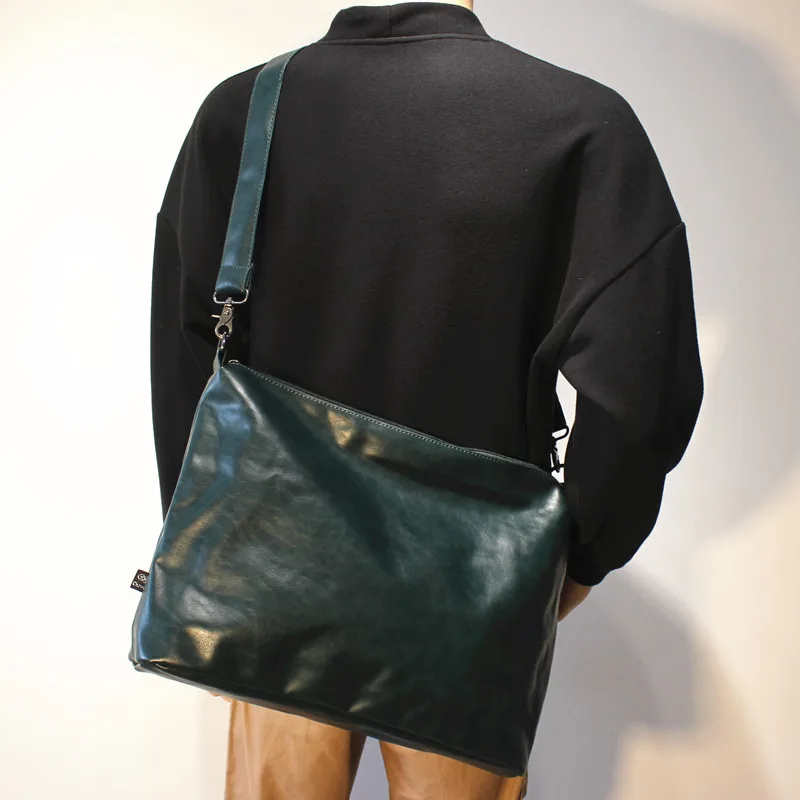 

Повседневная большая сумка Capaci Fitn, мягкая кожаная сумка через плечо для мужчин и женщин, модная уличная сумка на одно плечо