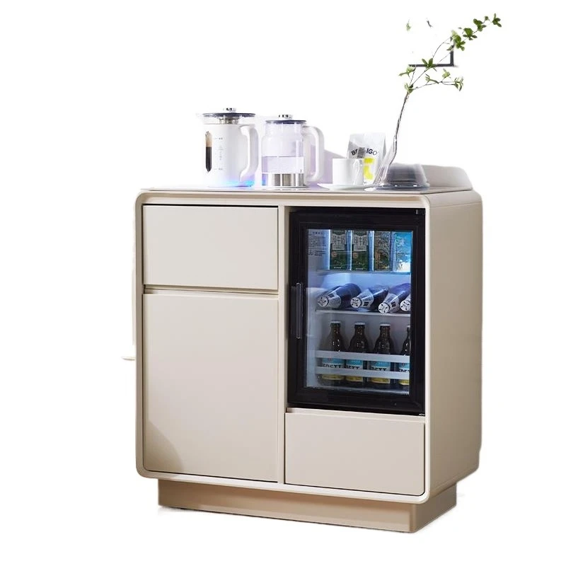 

Light luxury smart home tea bar machine, refrigerator integrated cabinet, side cabinet with refrigerator, living room water