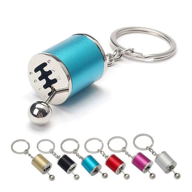 Metal Keyring Creative Car Shifter Keychain Six Speed Manual Transmission Shift Gearbox Gear Fidget Toys Adults Teens Kids