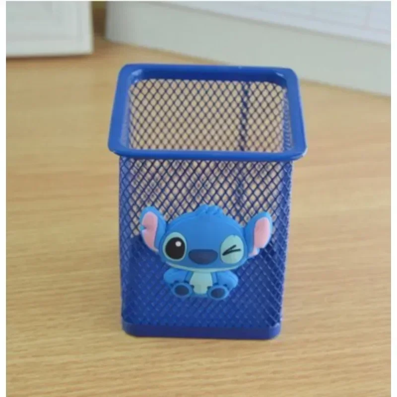 Disney Stitch Pen Holder Cartoon Cute Lotso Stationery Container Organiser Durable Pencil Case Makeup Brush Office Desk Pen Case