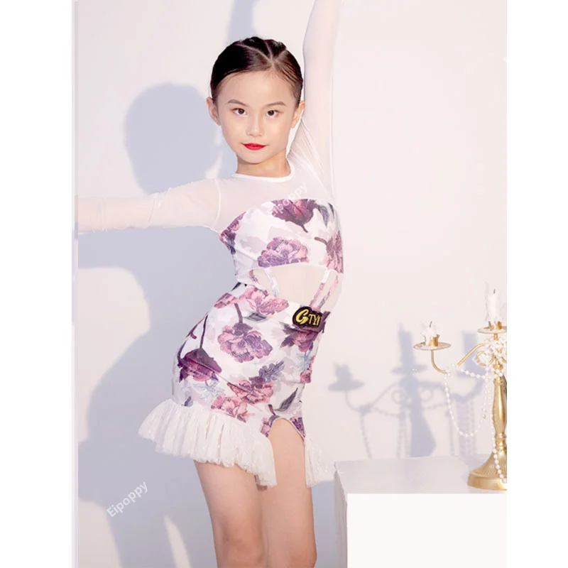 Advanced Latin Dance Suit for Women and Children 2024 New Autumn and Winter Pattern Training Performance Suit Set