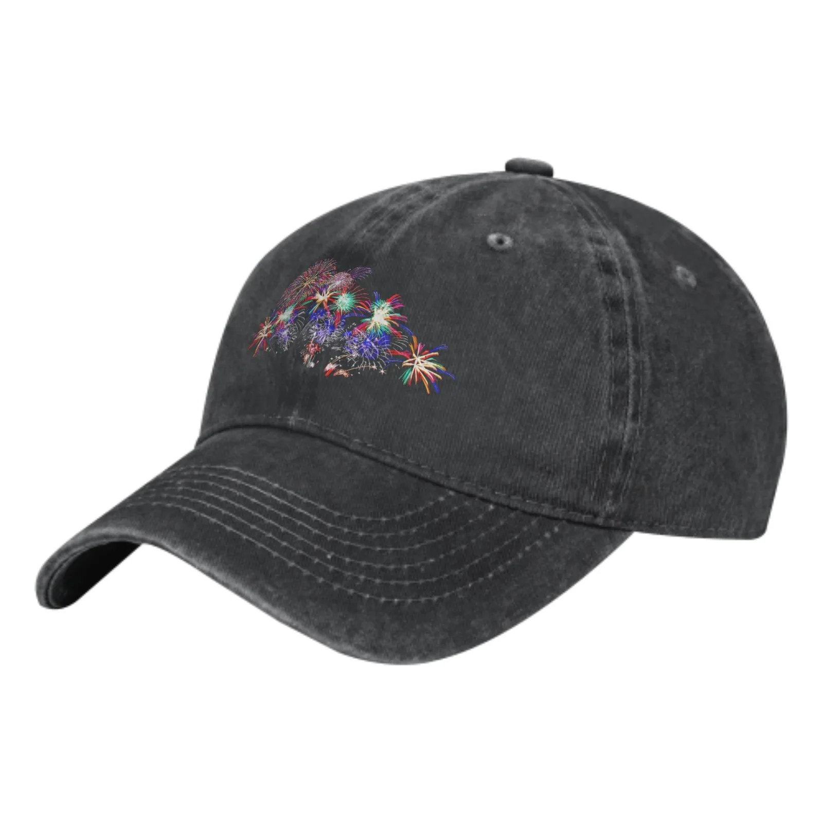 Gorra de béisbol lavada con fuegos artificiales para hombre y mujer, gorro ajustable para adultos, Castette transpirable, sombrilla para deportes al aire libre