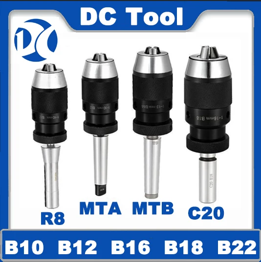 maquina de broca do cnc do torno mandril auto apertando mandril de broca morse b10 b12 b16 b18 b22 mt2 mt3 mt4 mt5 r8 c10 c12 c16 c20 01