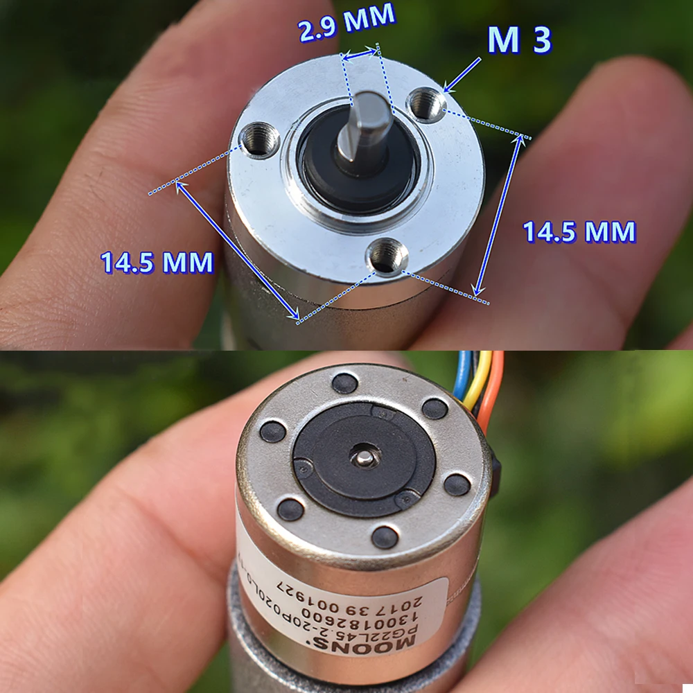 

22MM All Metal Gear Planetary Reduction Motor Two Phase Four Wire Precision Stepper Motor 1:45.2 Reduction Ratio