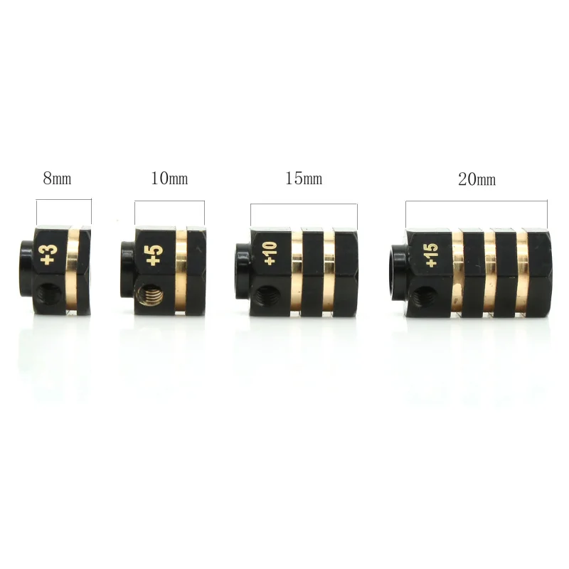 Brass Weighted Extended Hex Adapter 12mm Widening Hub for TRX4 TRX6 Crawler Heavy Wheel Axle Upgrade