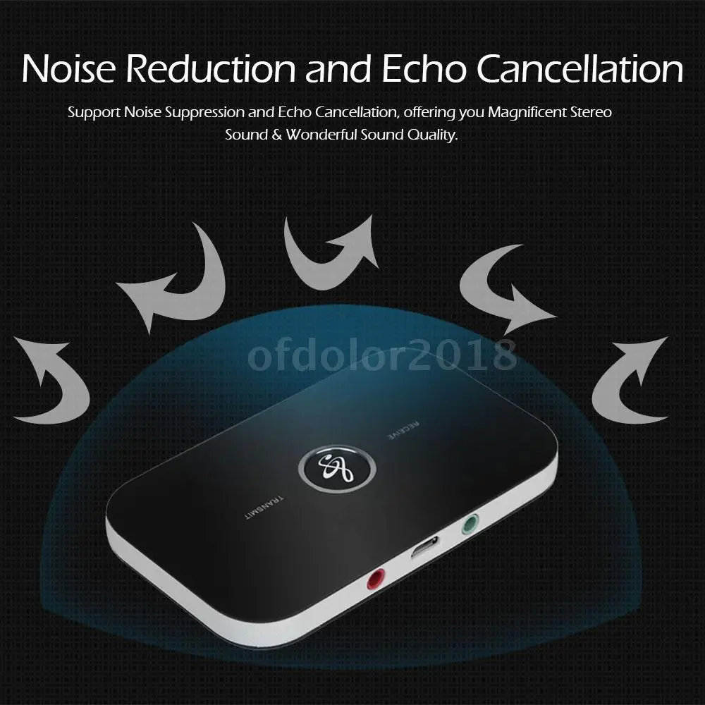 

5.0 Transmitter Receiver 2 In 1 Wireless Audio Adapter 3.5Mm Aux For Car Home Stereo Built-In 600Mah 8