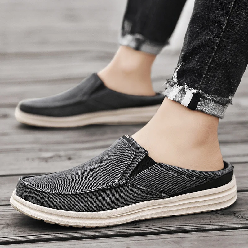 Summer Men Half Shoes Casual Canvas Shoes Lightweight Comfortable Big Size 47 48 Dropshipping 2023