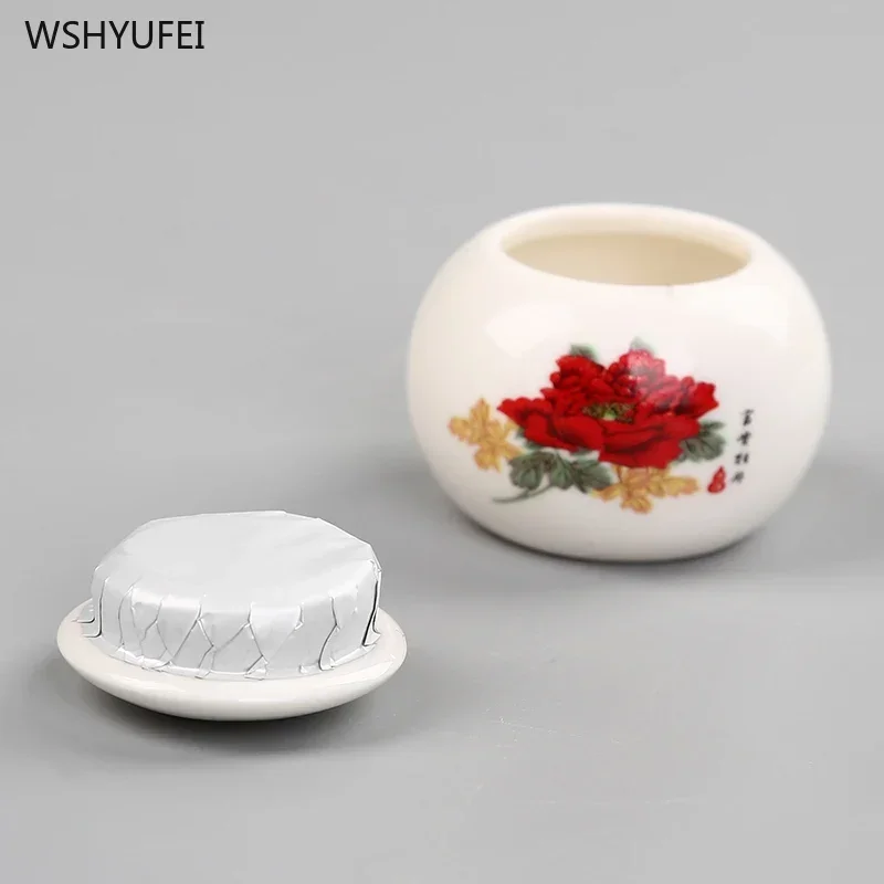 1Pcs Antique white travel portable tea seal with lid coffee bean candy biscuit collection storage tank kitchen storage supplies