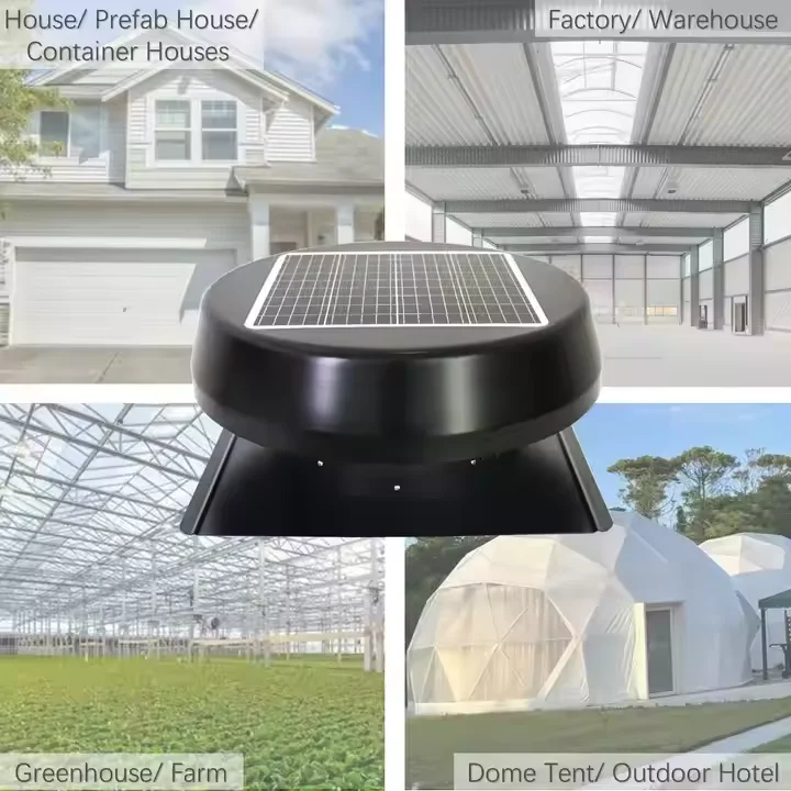 مروحة العلية تعمل بالطاقة الشمسية 2284CFM مروحة تدفق الهواء الكبيرة مروحة تهوية السقف الشمسية لتهوية المنزل بالكامل للمنزل #3