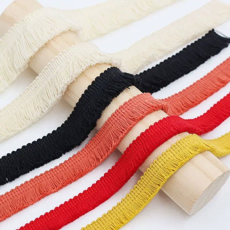 1.5cm X 25Meters Long Tassel Fringe Lace Trim for Dress Garment Curtain Decorative Fringes Trimming DIY Sewing Accessories