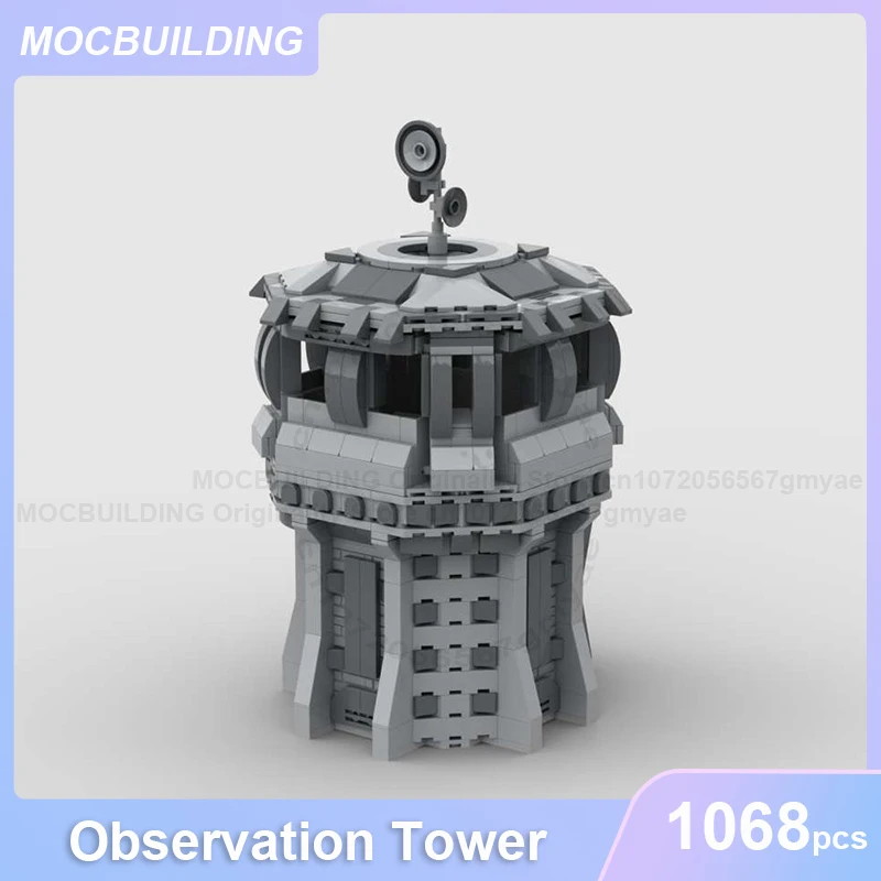 Observation Tower Model MOC Building Blocks DIY Assemble Bricks Space Architecture Display Collection Xmas Toys Gifts 1068PCS