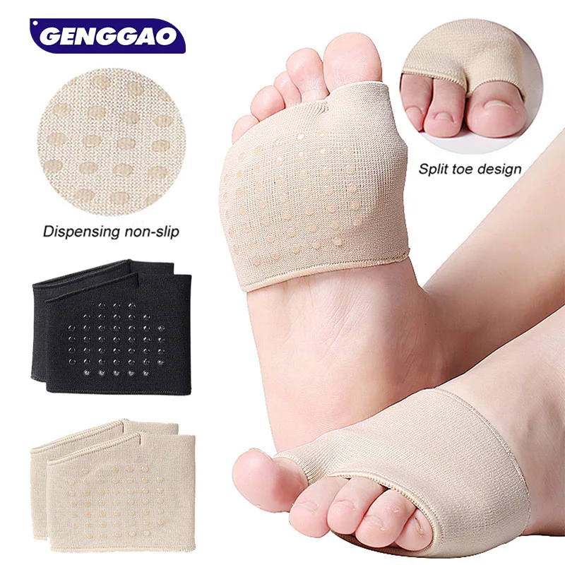 Almohadillas de metatarso para mujer y hombre, cojín de bola para los pies, Mangas de Gel, almohadillas, calcetines suaves para aliviar el dolor de