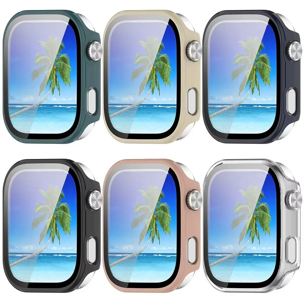 PC+Tempered Protective Case Full Coverage Hard Screen Protector Anti-Scratch Cover Shell for Redmi Watch 6