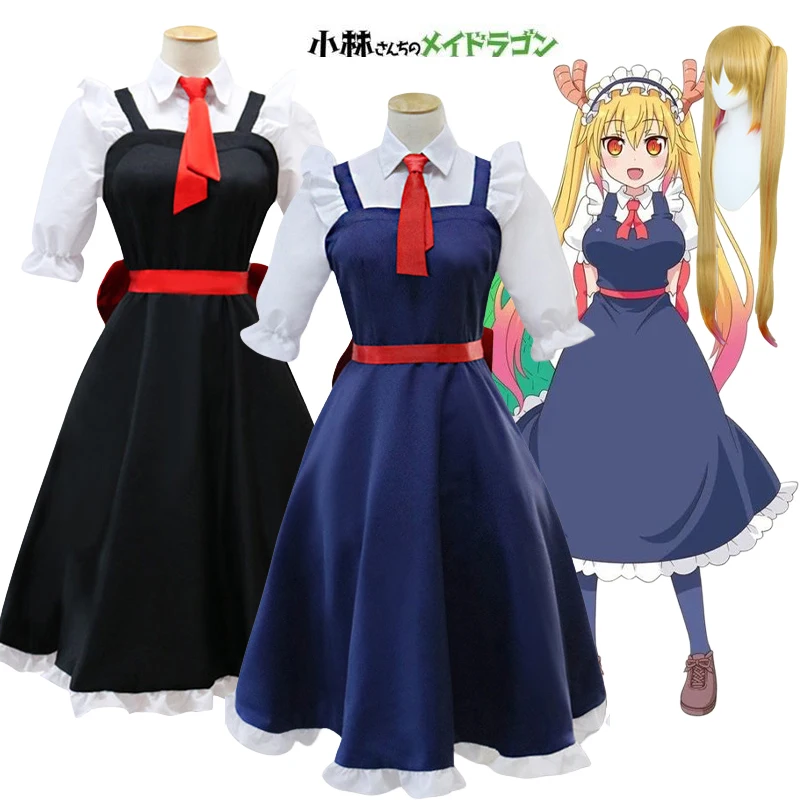 

Anime Miss Kobayashi's Dragon Tohru Cosplay Costume Wig Uniforms Maid Cosplay Costume Halloween Carnival Clothes for Women