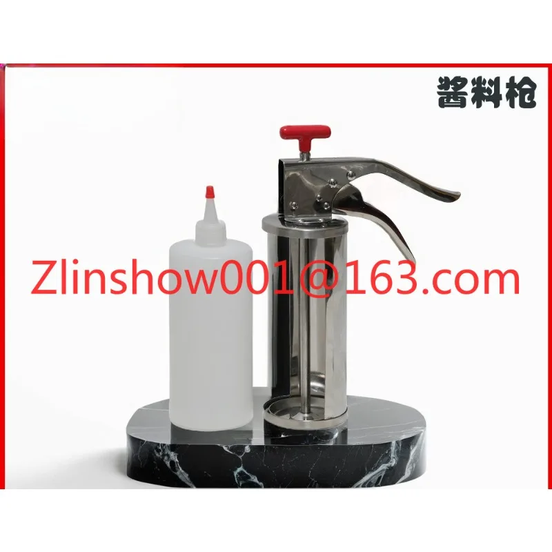 Stainless steel sauce squeezing gun sauce bucket burger shop equipment for sauce gun