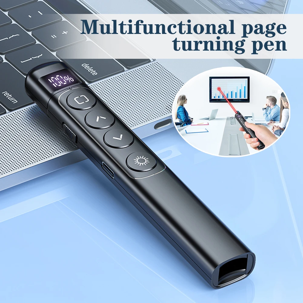 PPT Remote Control Pen Electronic Chargeable Teaching Demonstration Presentation Pointer Wireless Presentation Page Turner